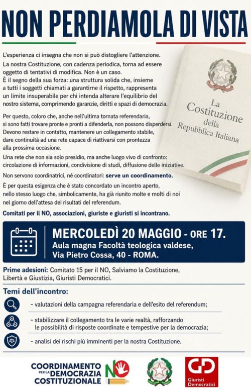 NON PERDIAMOLA DI VISTA