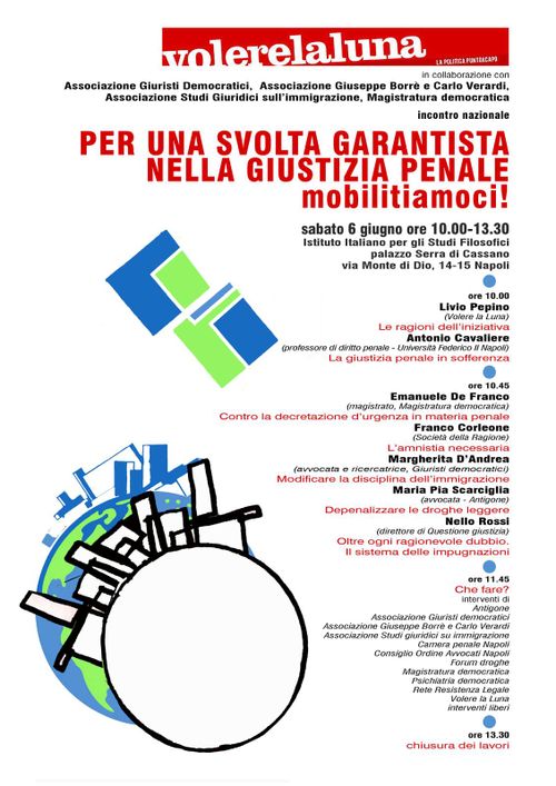 Per una svolta garantista nella giustizia penale…. mobilitiamoci!